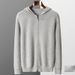 Men's Zip-Up Hooded Cardigan – Sporty Casual Knit Sweater With Front Pockets (Light Blue/Black/Grey/Dark Blue, Sizes S-3XL)_viptrois.com