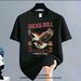 【DORAE】Unisex Oversized T-shirt (100% Cotton) Off-White ("Rock & Roll Eagle" Print & Retro Rock Casual Design) – Casual Style For Everyday Casual_viptrois.com