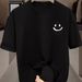 Black Ice Silk T-Shirt Summer Unisex Short Sleeve Trendy Couple Outfit Versatile Simple Style For Men And Women_viptrois.com