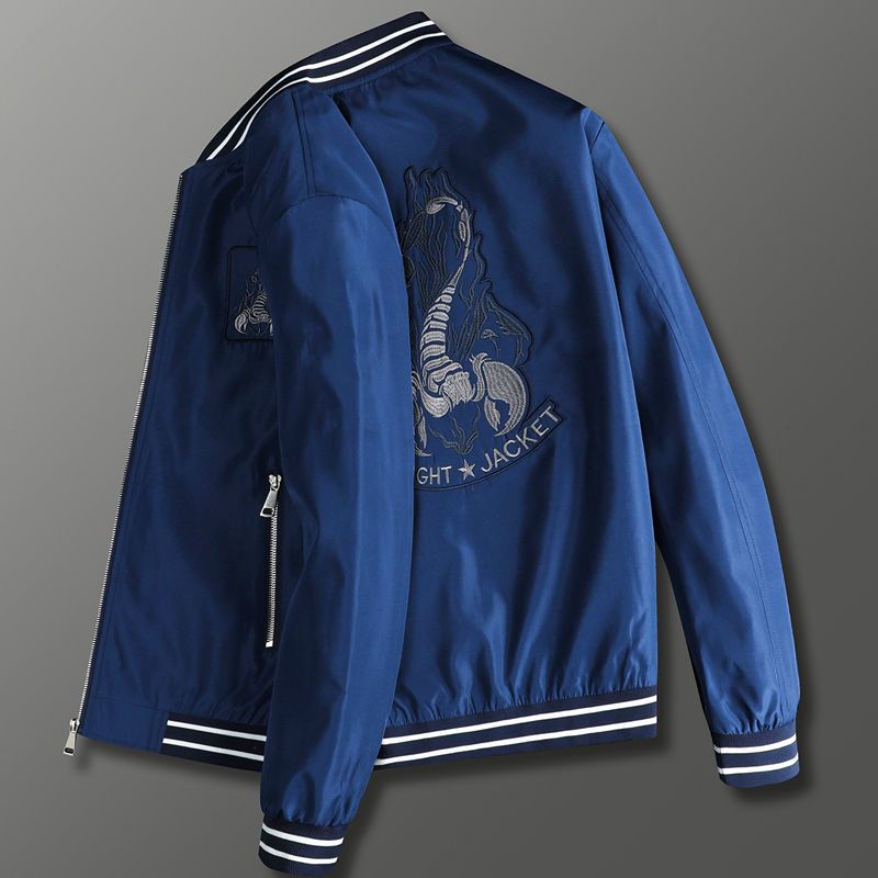 Men's outerwear Spring and Autumn 2023 Winter plus trend high-end handsome middle-aged casual baseball jacket_viptrois.com