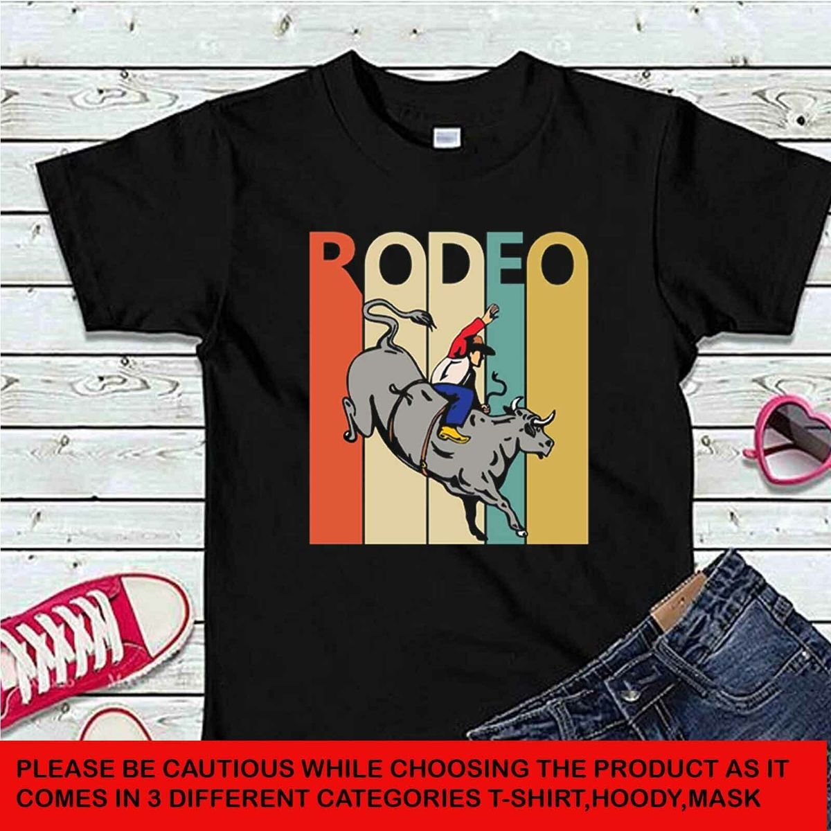 Vintage Rodeo Bull Riding Tee Top 100% Cotton T-shirt Mens Tees Top #DG#P1#PR_viptrois.com