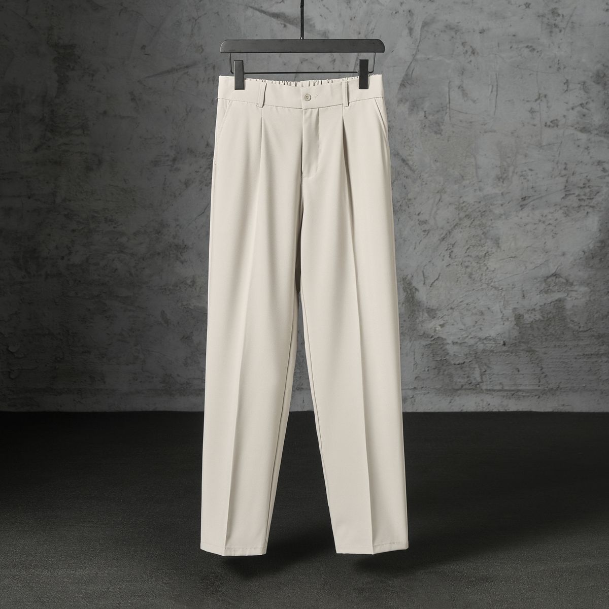 Men's Semi-Elastic Relaxed Fit Dress Pants ā Oversized Streetwear Trousers (Wrinkle-Free Polyester, Straight Leg, 7 Colors, S-5XL)ā_viptrois.com