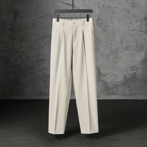 Men's Semi-Elastic Relaxed Fit Dress Pants ā Oversized Streetwear Trousers (Wrinkle-Free Polyester, Straight Leg, 7 Colors, S-5XL)ā_viptrois.com