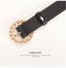Women's Belt Round Buckle Pearl Cute Versatile Girls Belt Dress Decorative Belt Jeans Belt_viptrois.com