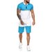 2025 New Short Sleeved Shirt Men's Summer Sports Color Blocked Casual Time_viptrois.com