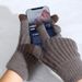new winter warm touch screen wool double layer thickened outdoor arctic fleece lining knitted gloves_viptrois.com
