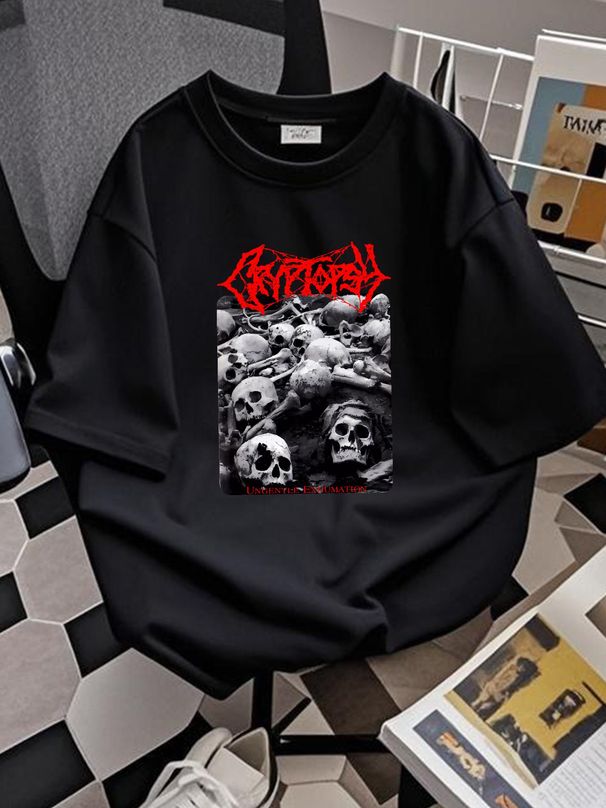 Limited NWT! Cryptopsy Ungentle Exhumation Canadian Death Metal T-Shirt S-4XL Casual Versatile Fashion Stretched Comfortable Stylish Unisex_viptrois.com