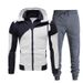 Men's Clothing Autumn And Winter Sports Splicing Men's Casual Long Sleeved Trousers Two Piece Suit 2024 Hooded Sports Popular Men's Suit_viptrois.com