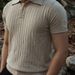 Men's Clothing Solid Color Short Sleeved Trendy New Polo Shirt Versatile Temperament Standard Summer Simple Youth Popular Tops_viptrois.com
