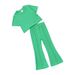 spring/summer boys' cable knit two piece set short sve top and pants casual knitwear for kids_viptrois.com