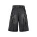 Men's Clothing Fashion Brand Personality Retro Street Men And Women All Match High Street Nostalgic Washed Drape Wave Casual Short Length Jeans_viptrois.com