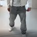 Vintage Washed High-Waisted Jeans – Men’s Retro Straight-Leg Pants | American Streetwear Vibe With Distressed Detailing (Grey, S-XL)_viptrois.com