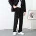 Ice Silk Pants Men's Summer Thin Loose Casual Pants Men's Straight Suit Pants Summer Solid Color Pants_viptrois.com