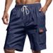 Men's Clothing Men's Linen Shorts Casual Loose Workwear Multi Pocket Squat Jogging Beach Style Summer For Formal & Casual_viptrois.com