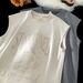 Trendy Suede Vest For Men, Summer Fashion Brand, Stylish And Sporty, Hong Kong Style, Loose Fit, Sleeveless T-shirt Top_viptrois.com