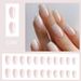 Short glossy short T gradient blooming simple all-match daily nude color gradient wear manicure European and American Foreign Trade 24 pieces_viptrois.com