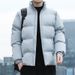 Men's Oversized Cotton Padded Jacket – Korean Streetwear Style Winter Coat With Stand Collar (7 Sizes, 4 Trendy Colors)_viptrois.com