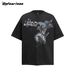Men's Clothing Retro Rock Guitar Short Sleeved T Shirt Summer Men And Women Trendy Brand Loose Vintage Niche Couple Tops_viptrois.com