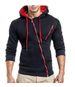 Men's Clothing Autumn and Winter New Classic Oblique Zipper Hooded Men's Casual Slim Sweater Jacket W01_viptrois.com