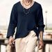 Men's Clothing Spring Retro Solid Color Men's V Neck Long Sleeved Top Loose Men's Hollow Knitted Sweater_viptrois.com