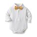 Christmas children's suit Baby Christmas Eve dress snowflake velvet vest long sleeve boy suit three-piece set_viptrois.com