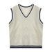Men's Clothing Soft Milk College Style Vest Vest Knitted Sweater Jacket Female Spring Autumn Winter Lazy Style Loose Top Student_viptrois.com