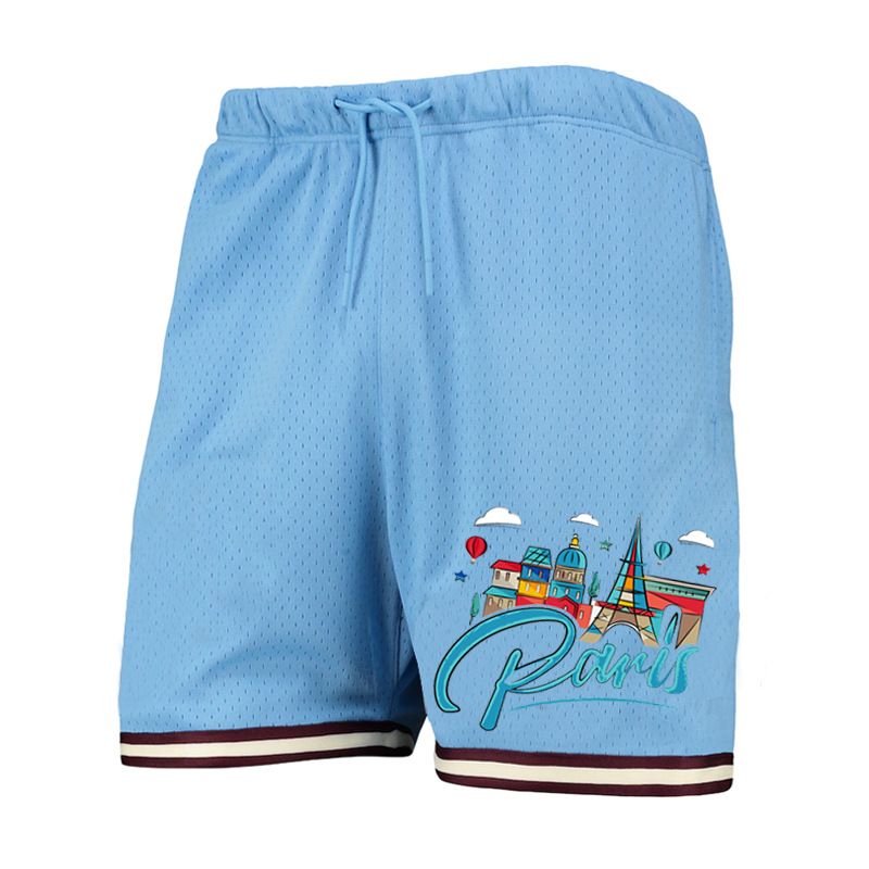 Premium Products Street Elements Paris Shorts Summer Men's Quick Dried Mesh Hole Beach Pants_viptrois.com