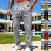 Men's Classic Heavyweight Casual Jogger Pants - Straight Leg, Breathable & Comfortable For Spring/Autumn (Black, Khaki, Grey, Red, Navy)_viptrois.com