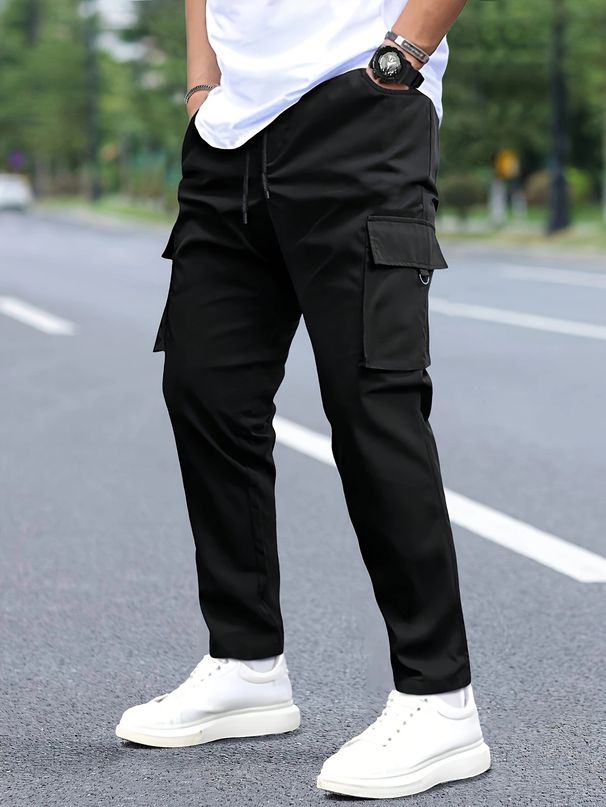 New Pure Cotton Men's Cargo European And American Independent Station Foreign Trade Straight Drawstring_viptrois.com