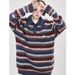 Striped Sweater Men's Autumn/winter Lapel Retro Loose Knit Sweater Youth Sweater_viptrois.com