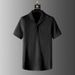 Men's Clothing Men's Ice Silk Pleated Sports Suit Thin Two Piece Set Plus Size Short Sleeve Outerwear For Formal & Casual_viptrois.com