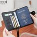 Women's Wallet & Men's Wallet Rfid Anti-theft Brush Passport Bag Stone Neck Id Bag Multifunctional Short Travel Passport Holder_viptrois.com