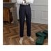 Neapolitan Men's High End Dress Trousers New Summer Style Paris Button Business Casual Premium Wrinkle Free_viptrois.com