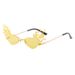 Men's Sunglasses New Flame Shape Exaggerated Cool Frameless Cut Edge Sunglasses Fashion Street Shooting Catwalk Sunglasses Trend_viptrois.com