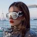 Personality Large Frame Sunglasses Gold Frame Silver Frame Punk Lenses Hip Hop Large Frame Sunglasses_viptrois.com