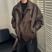 Men's Clothing Retro Niche Design Double Lapel Motorcycle Clothing High End Handsome Men Autumn And Winter_viptrois.com