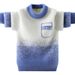 kid's clothing Small letter children's mink fur coat with fleece round neck large children's coat for boys and girls_viptrois.com