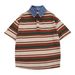 Men's Clothing Retro Striped Short Sleeved Polo Shirt For Men And Women In Summer Trendy Brand Loose Bf Couple Cotton Short Sleeved T Shirt Tops_viptrois.com