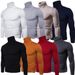 Men’s Slim Fit Turtleneck Sweater – Korean-Inspired Wool Blend Knit For Autumn & Winter (White/Beige/Caramel/Black_viptrois.com