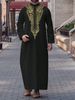 Men's Clothing Robe New Embroidery Casual Men's Muslim Long Sleeve_viptrois.com