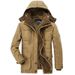 "Men's Winter Cotton Jacket – Heavyweight Relaxed Fit Hooded Coat With Fleece Lining & Utility Pockets "_viptrois.com