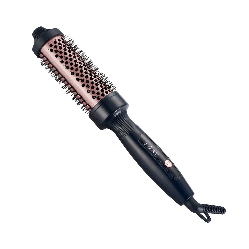LCD Hair Curler Non-Damaging Roller Electric Heating Straightening Brush Dual-Use Curling Iron_viptrois.com