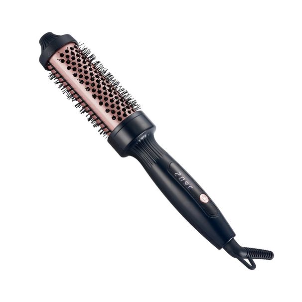 LCD Hair Curler Non-Damaging Roller Electric Heating Straightening Brush Dual-Use Curling Iron_viptrois.com