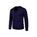 Men's Slim Fit V-Neck Knit Cardigan - Lightweight Solid Color Sweater, Casual & Versatile Thin Pullover For Spring & Autumn_viptrois.com
