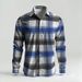 Versatile Wear Grid Stripe Mens Shirt Spring Single Breasted Lapel Design New Daily Fashion Casual Loose Comfortable Business_viptrois.com
