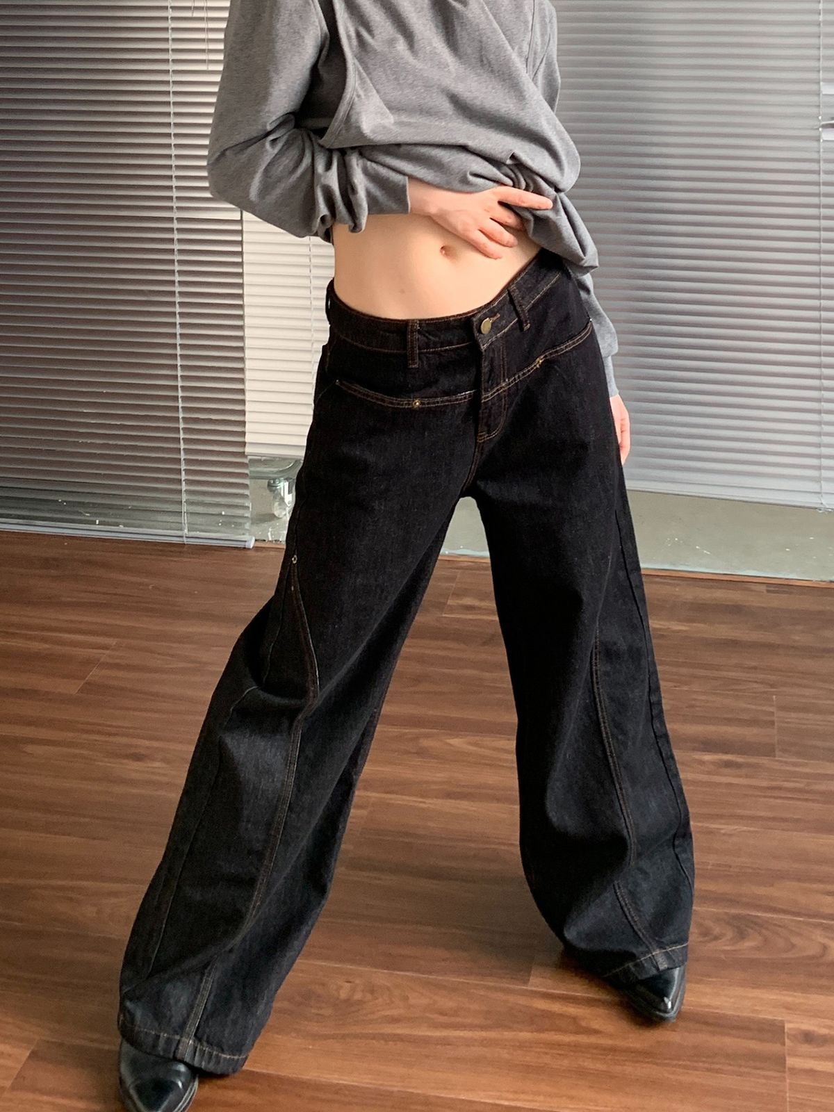 Men’s Clothing Large Size High Street Vibe Straight Jeans For Women Autumn New Design Loose Slim High Waist Mopping Pants_viptrois.com