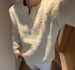 Retro Cable-Knit Sweater – Unisex Oversized Henley Pullover (90s Grunge Revival Texture)_viptrois.com