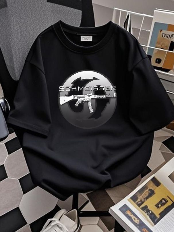 Schmeisser Fire Arms Logo Shirt STG44 Ger WW2 Assault Rifle T Gun WWll Casual Graphic Versatile Unisex Summer Homme Comfortable Slightly Fashion_viptrois.com