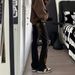 American Washed Distressed Jeans, Men's Spring And Autumn Straight Leg Loose High Street Vibe Style Long Pants_viptrois.com