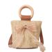 Women's Bucket Bag Garden Style Grass Bag Female Fashion Bucket Bag Small Braided Bag Single Shoulder Crossbody Bag_viptrois.com
